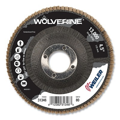 4-1/2 Wolv Angled Phenolic Back 80Z 7/8 Arb Hole MPN:31346