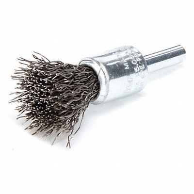 Crimped Wire End Brush Steel 1/2 In. MPN:96101