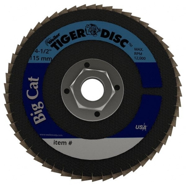 Flap Disc: 5/8-11 Hole, 40 Grit, Aluminum Oxide & Zirconia Alumina, Type 27 MPN:96245