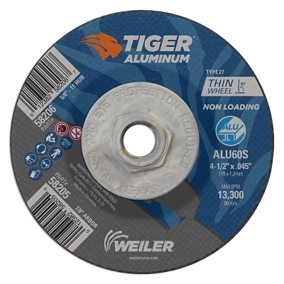 4-1/2X.045 Alum T27 Cutting Whl ALU60S 5/8-11 MPN:58206