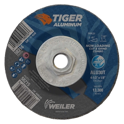 4-1/2X1/8 Alum T27 Cut/Grind Whl ALU30T 5/8-11 MPN:58216
