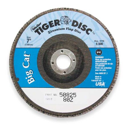 Arbor Mount Flap Disc, 7in, 80, Medium MPN:96180
