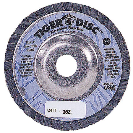 Arbor Flap Disc, 4-1/2, 36, Extra Coarse MPN:96335