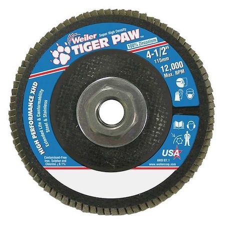Flap Disc, Type 27, 4-1/2in. dia., 40 Grit MPN:98806