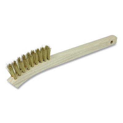 Sm Handwire Scratch Brshbrass Wood Block 2X9 MPN:95014