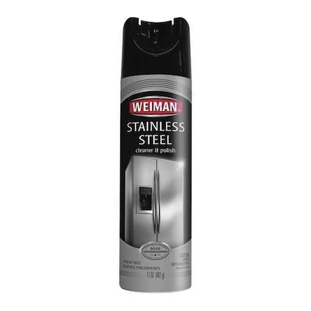 Stainless Steel Cleaner and Polish, 17 oz, Aerosol Can, Ready to Use MPN:49