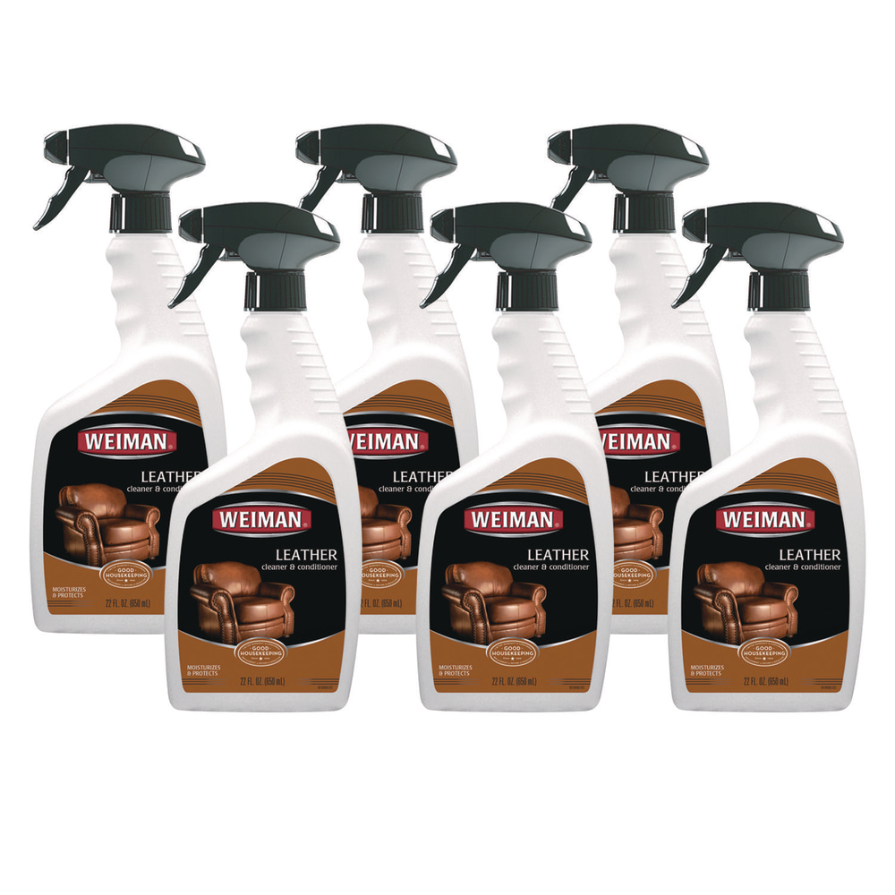 WEIMAN Leather Cleaner and Conditioner, Floral Scent, 22 oz Trigger Spray Bottle, 6/CT MPN:107