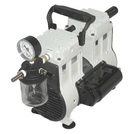 Piston Vacuum Pump, 0.333 hp, 1 Phase MPN:2581B-50