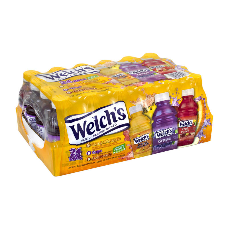 Welchs Juice, 10 Oz, Assorted Flavors, Pack Of 24 Bottles MPN:47910