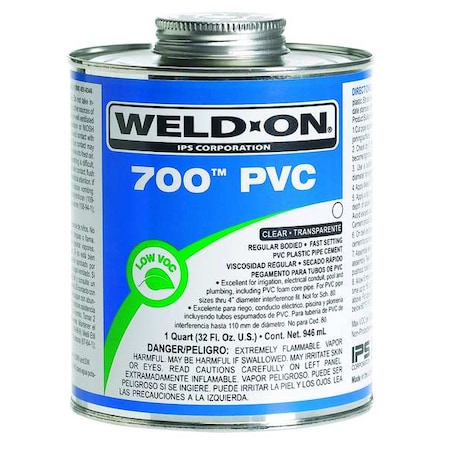 PVC Clear Regular Bodied Quart MPN:13968