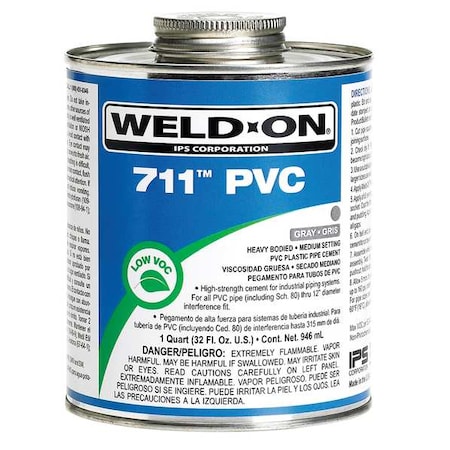 PVC Gray Heavy Bodied Quart MPN:13974