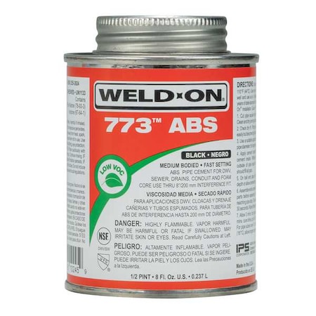 Pipe Cement, Medium Bodied, 8 oz, Black MPN:10245