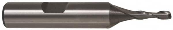 Square End Mill: 1/8'' Dia, 3/8'' LOC, 3/8'' Shank Dia, 2-5/16'' OAL, 2 Flutes, High Speed Steel MPN:28202-00-W