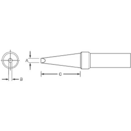 Soldering Iron Tip-Singflat 1/16