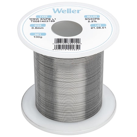 Solder Wire, 374 Degrees F, 100 g, Metal MPN:T0051403199
