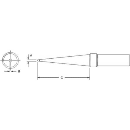 Soldering Tip, Screwdriver, 1.2 mm, For Use With 1UNE4 MPN:ETKN