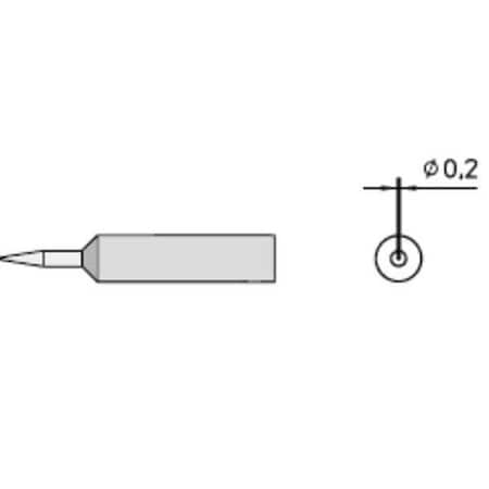 Soldering Tip, Micro, 0.2 mm, For Use With Mfr. No. WXP65 MPN:T0054485299