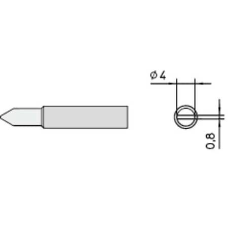 Soldering Tip, Chisel, 4 mm, For Use With Mfr. No. WXP65 MPN:T0054485399
