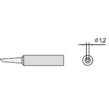 Soldering Tip, Cylindrical, 1.2 mm, For Use With Mfr. No. WXP65 MPN:T0054485599