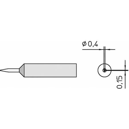 Soldering Tip, Fine Chisel, 0.2 mm, For Use With Mfr. No. WXP65 MPN:T0054486299