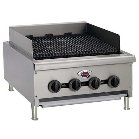 6 Burners Gas Countertop Charbroiler, 18-1/8