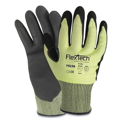 Hi-Viz Ansi Cut Level A4 Sandy Nitrile Palm MPN:Y9236XL