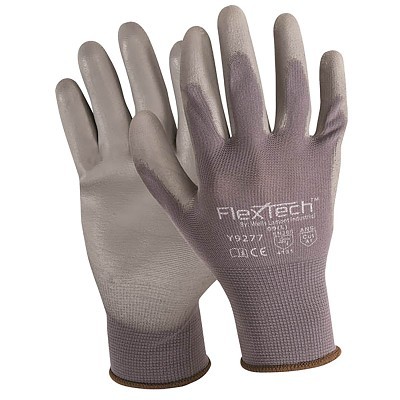 Gray Nylon Glove Polyurethane Palm L MPN:Y9277L