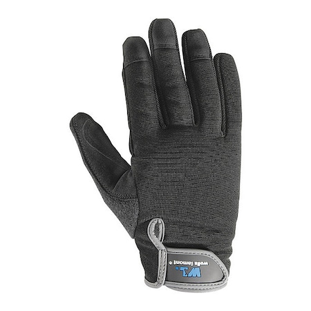 Mechanics Gloves, Synthetic Leather Palm, S, Black MPN:7700S