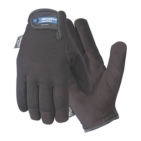 Mechanics Gloves, Synthetic Leather Palm, M, Black MPN:7750M