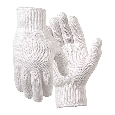 Poly/Ctn Bleached White, Knit Wrsit L MPN:Y5080L