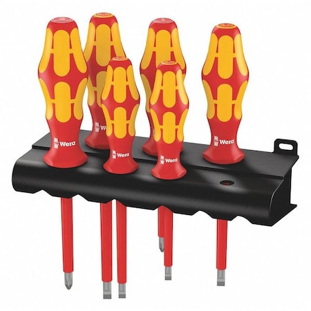Insulated Screwdriver Set, Slotted/Phillips, 6 pcs MPN:05006145001
