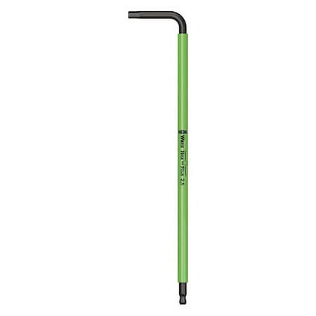 Plain L Key Hex Key, 2.5 mm Tip Size, 4 7/16 in Long, 3/4 in Short MPN:05022604001