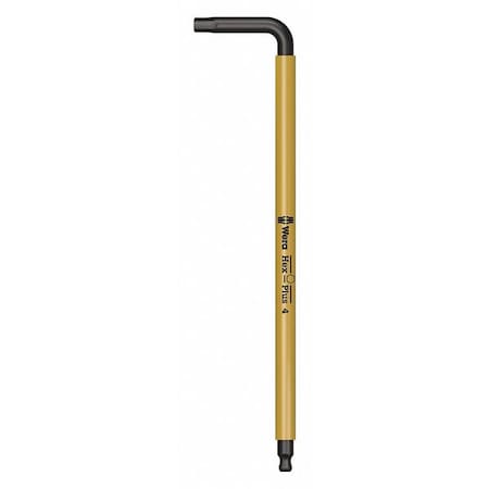 Plain L Key Hex Key, 4 mm Tip Size, 5 3/8 in Long, 1 in Short MPN:05022608001