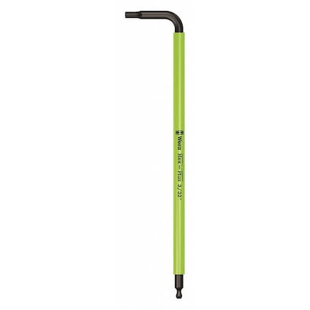 Plain L Key Hex Key, 3/32 in Tip Size, 4 7/16 in Long, 4 7/16 in Short MPN:05022631001