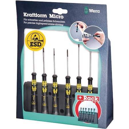 ESD Screwdriver Set, Slotted/Phillips, 6 pcs MPN:05030170001