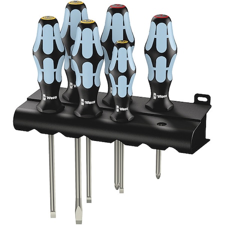 Screwdriver Set, Slotted/Phillips, 6 Pc MPN:05032060001