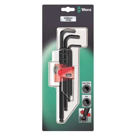 9 Piece Metric L-Shape Hex Key Set, 05073596001 MPN:05073596001