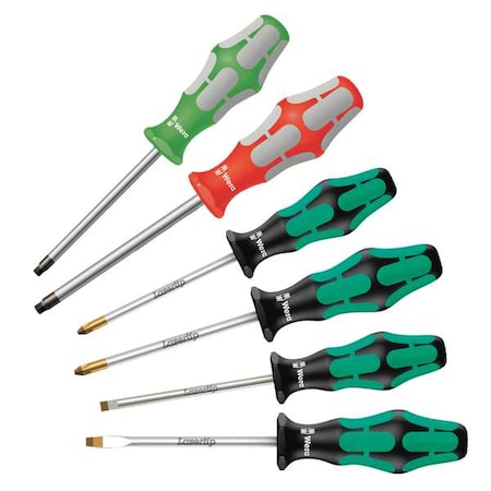 Screwdriver Set, Slotted/Phillips, 6 pcs, Square MPN:05347778001