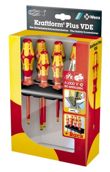Screwdriver Set: 6 Pc, Phillips & Slotted MPN:05006145001