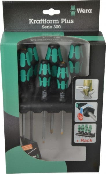 Screwdriver Set: 6 Pc, Phillips & Slotted MPN:05007680001