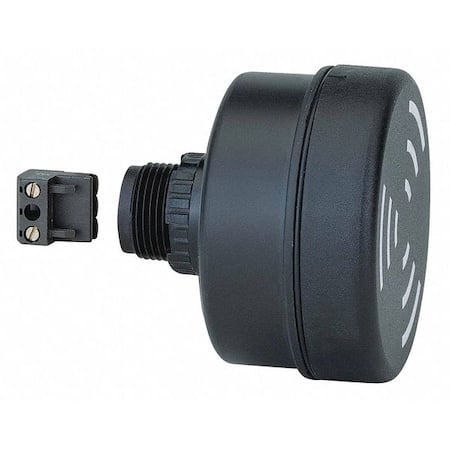 Beacon Warning Sounder Light, Black, 24V AC/DC, 0 FPM, 72 mm Dia., Panel/Conduit MPN:11000075