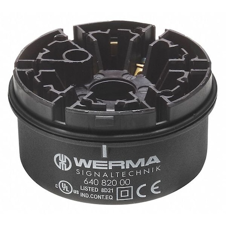 Terminal Element, 12 to 230V, Black, 2 3/4 in Dia., 1 11/16 in Height, KombiSIGN 71 Series MPN:64082000