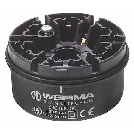 Terminal Element, 12 to 230V, Black, 2 3/4 in Dia., 1 11/16 in Height, KombiSIGN 71 Series MPN:64083000