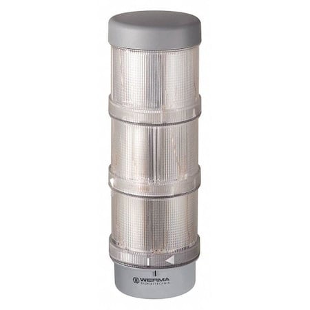 Tower Light Assembly, 24V AC/DC, Green, Red, Yellow, 70 mm Dia., 212 mm Height, LED MPN:64900101
