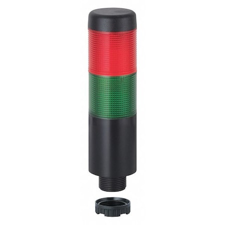 Tower Light Assembly, 24V AC/DC, Green, Red, 38 mm Dia., 141 mm Height, LED, KOMPAKT 37 Series MPN:69812075
