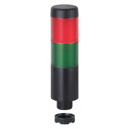 Tower Light Assembly, 24V AC/DC, Green, Red, 38 mm Dia., 141 mm Height, LED, KOMPAKT 37 Series MPN:69822075