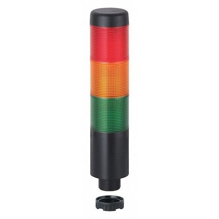 Tower Light Assembly, 24V AC/DC, Green, Red, Yellow, 38 mm Dia., 175 mm Height, LED MPN:69911075