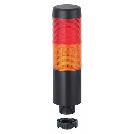Tower Light Assembly, 24V AC/DC, Red, Yellow, 38 mm Dia., 141 mm Height, LED, KOMPAKT 37 Series MPN:69913075