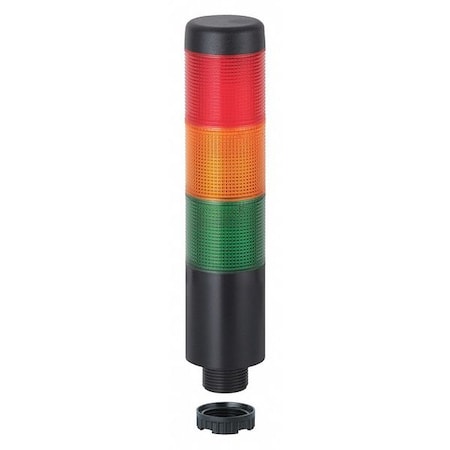 Tower Light Assembly, 24V AC/DC, Green, Red, Yellow, 38 mm Dia., 175 mm Height, LED MPN:69921075