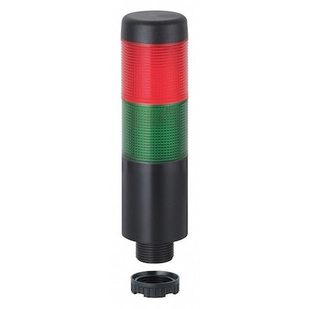 Tower Light Assembly, 24V AC/DC, Green, Red, 38 mm Dia., 141 mm Height, LED, KOMPAKT 37 Series MPN:69922075